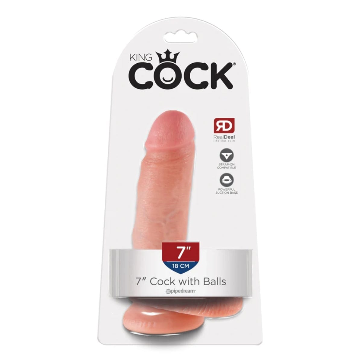 King Cock - Realistic Suction Cup Dildo with Balls | 7 inches King Cock - For Me To Love