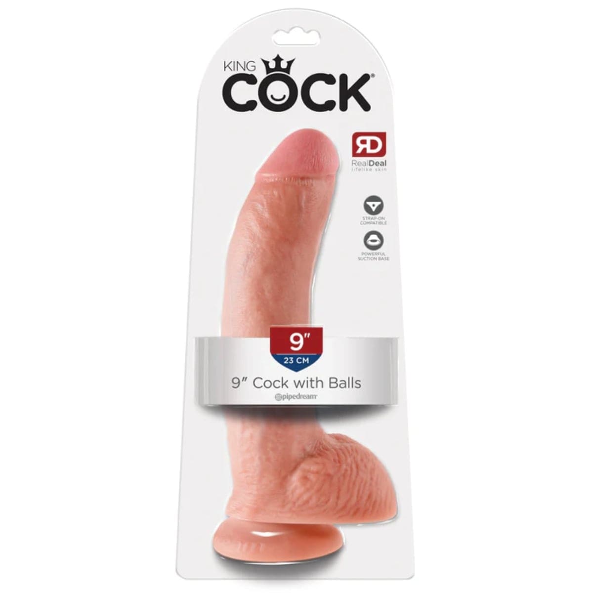 King Cock - Realistic Suction Cup Dildo with Balls | 9 inches King Cock - For Me To Love