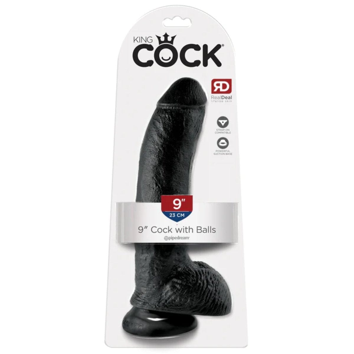 King Cock - Suction Cup Realistic Dildo with Balls | 9 inches King Cock - For Me To Love