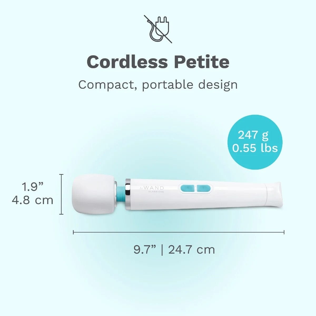 Le Wand - Classique Cordless Petite USB Rechargeable Vibrating Massager Wand Le Wand - For Me To Love