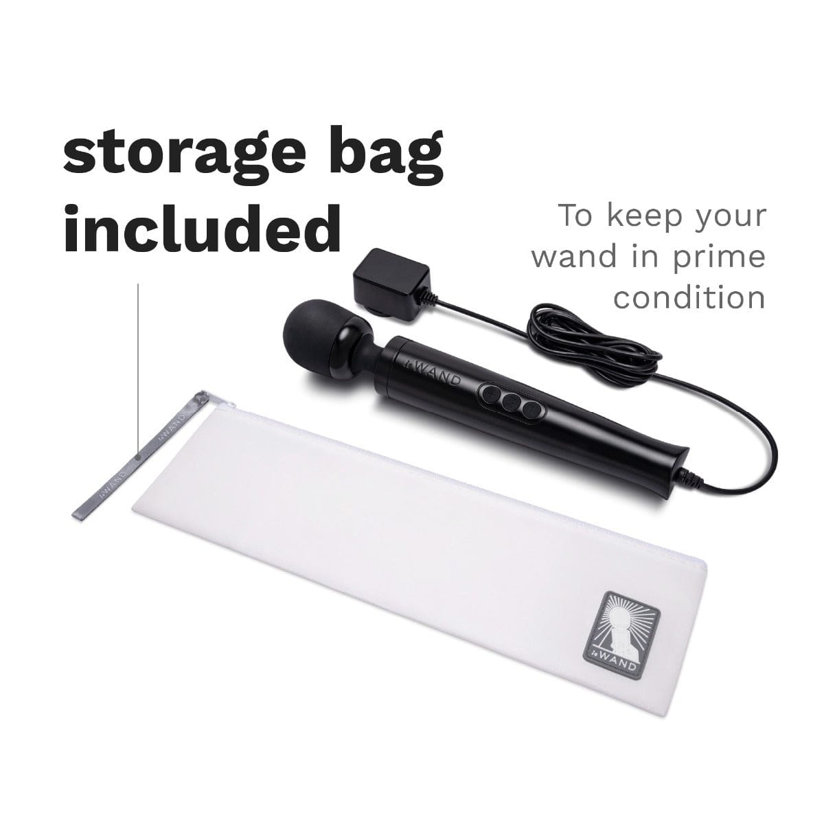 Le Wand - Diecast Plug-in Vibrating Massage Wand - BLACK Le Wand - For Me To Love