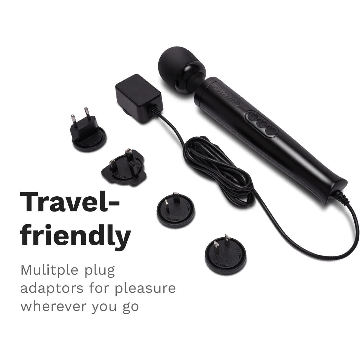 Le Wand - Diecast Plug-in Vibrating Massage Wand - BLACK Le Wand - For Me To Love