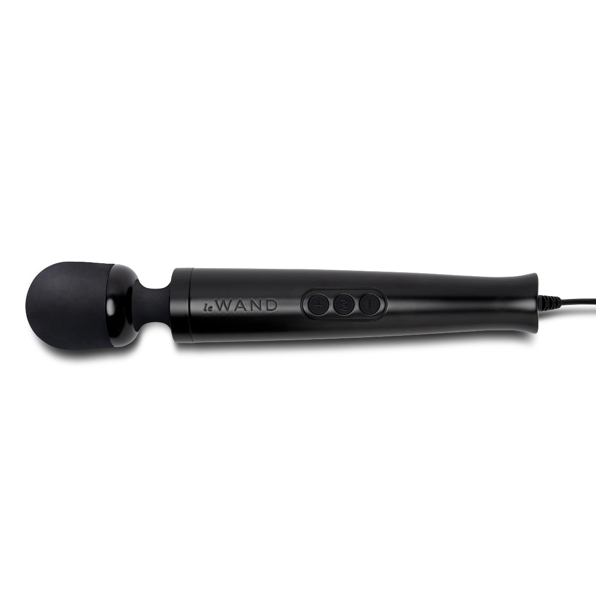 Le Wand Diecast Plug-in Vibrating Massager Wand - BLACK le wand - For Me To Love