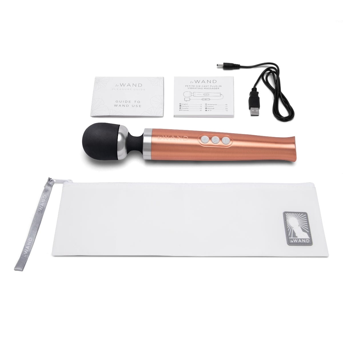 Le Wand Diecast Rechargeable Vibrating Massager Wand - ROSE GOLD le wand - For Me To Love