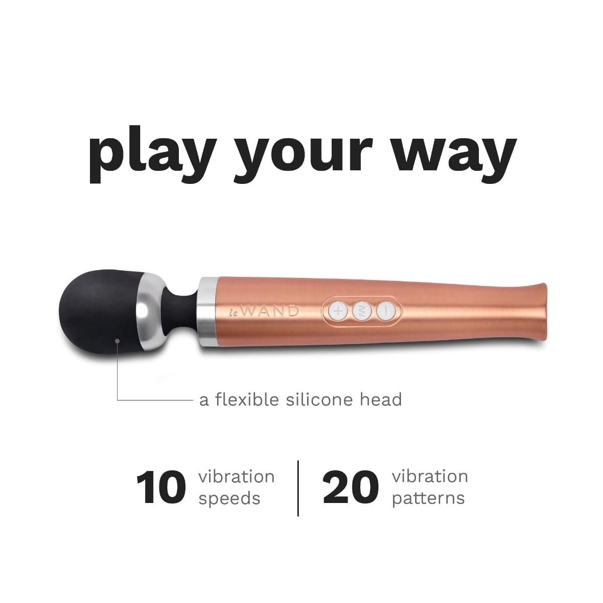 Le Wand - Diecast Rechargeable Vibrating Massager Wand - ROSE GOLD Le Wand - For Me To Love