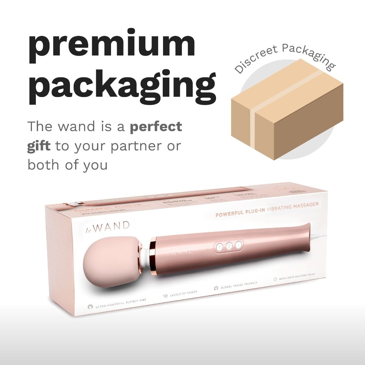 Le Wand - Luxury Plugin Massager Wand | Rose Gold Le Wand - For Me To Love