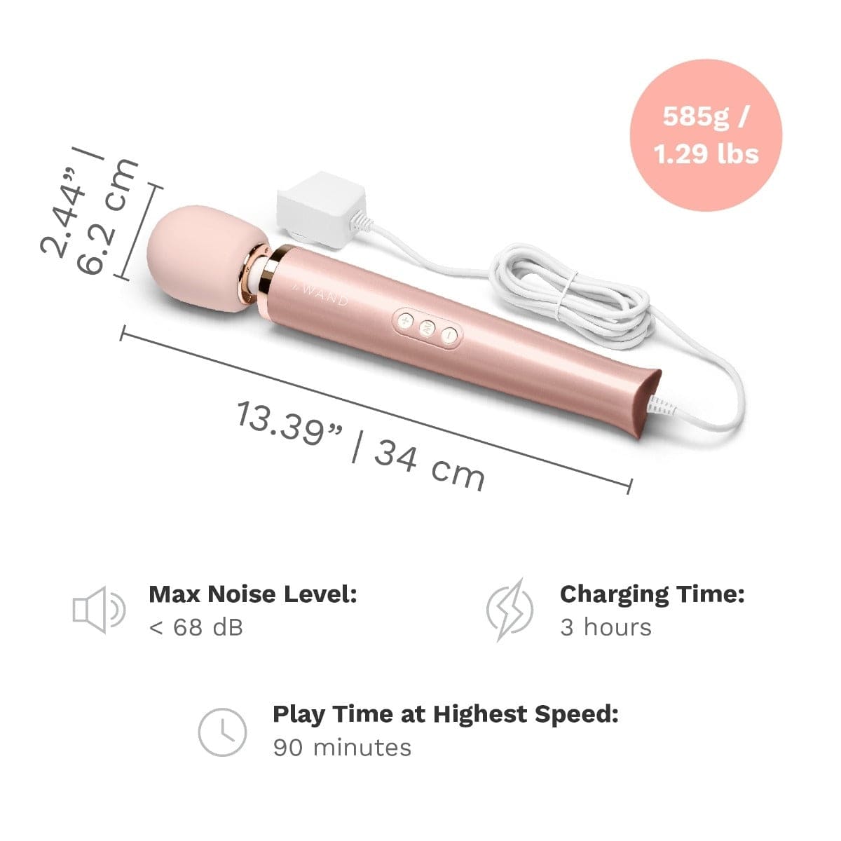 Le Wand - Luxury Plugin Massager Wand | Rose Gold Le Wand - For Me To Love