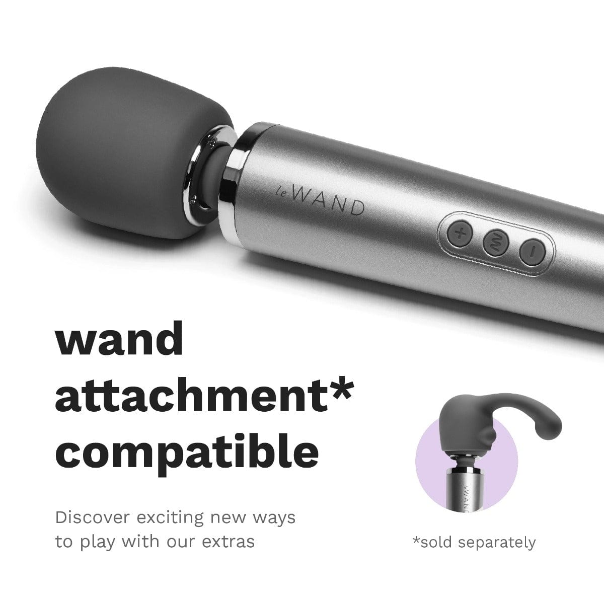 Le Wand - Luxury Rechargeable Massager Wand | Grey le wand - For Me To Love