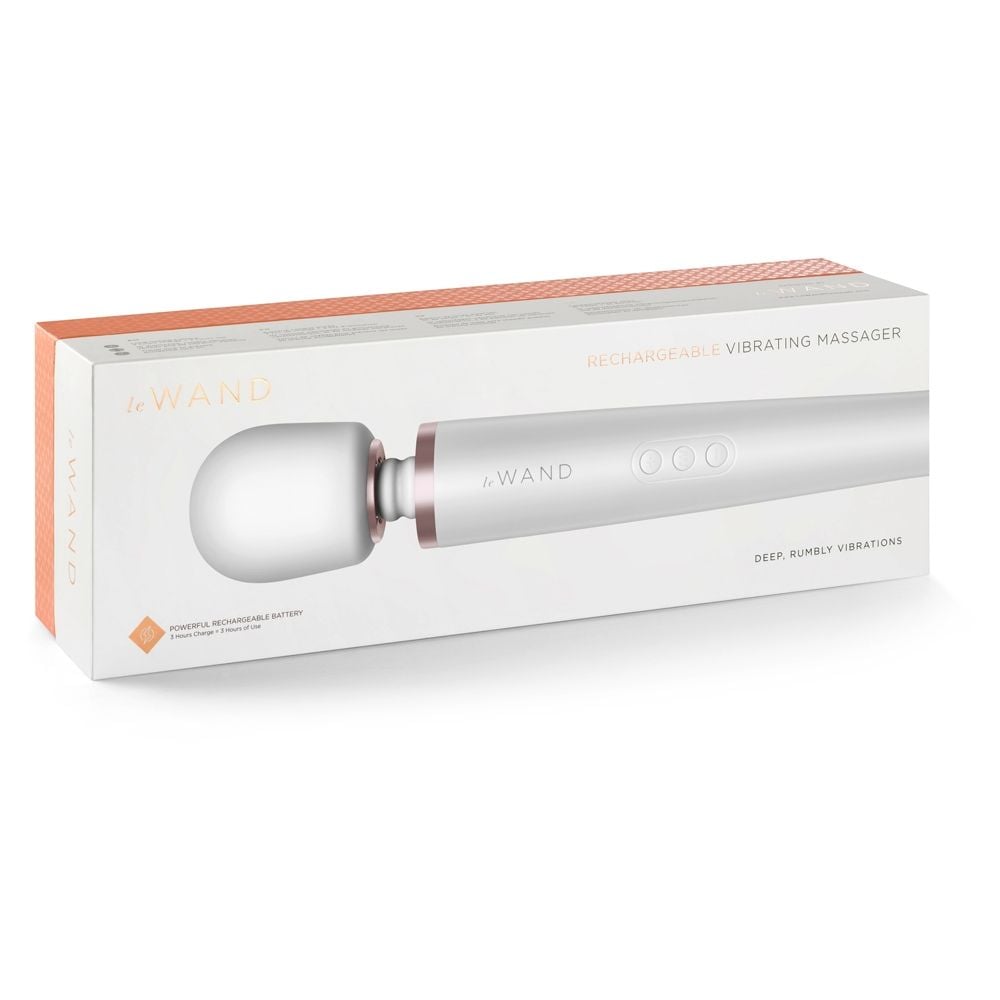 Le Wand- Luxury Rechargeable Massager Wand | White le wand - For Me To Love