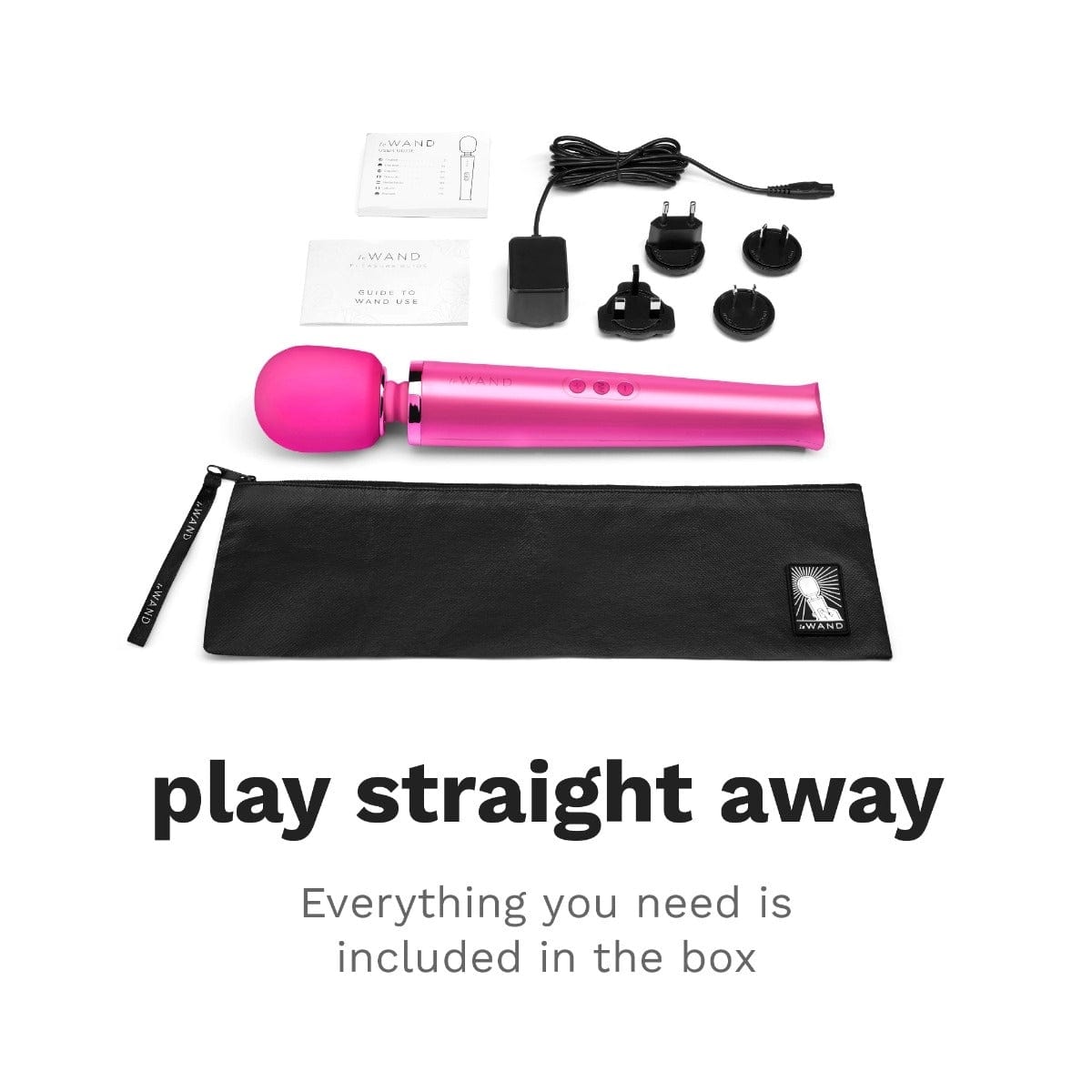 Le Wand - Luxury Rechargeable Vibrating Massager Wand | Hot Pink Le Wand - For Me To Love