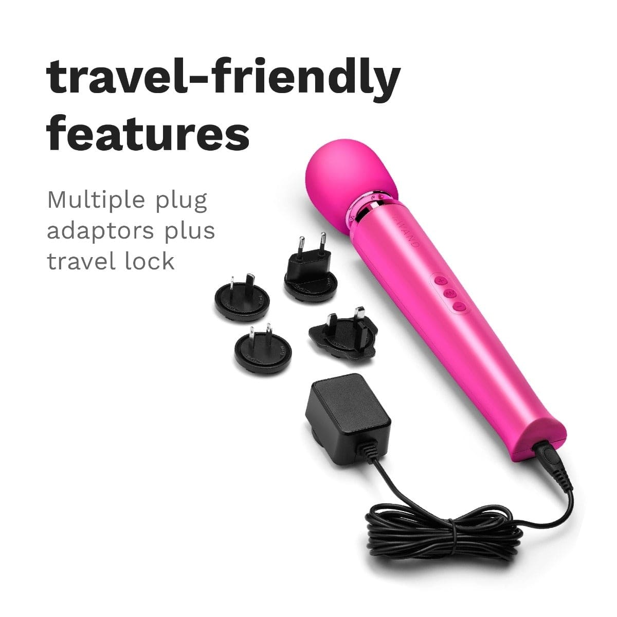 Le Wand - Luxury Rechargeable Vibrating Massager Wand | Hot Pink Le Wand - For Me To Love