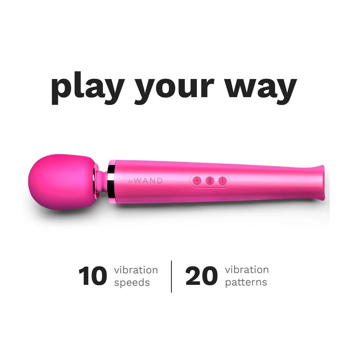 Le Wand - Luxury Rechargeable Vibrating Massager Wand | Hot Pink Le Wand - For Me To Love