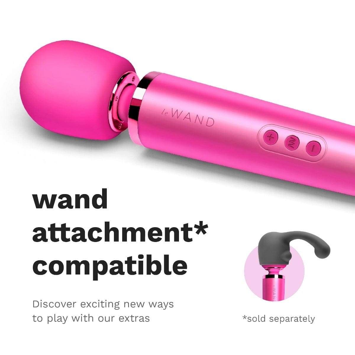 Le Wand - Luxury Rechargeable Vibrating Massager Wand | Hot Pink Le Wand - For Me To Love