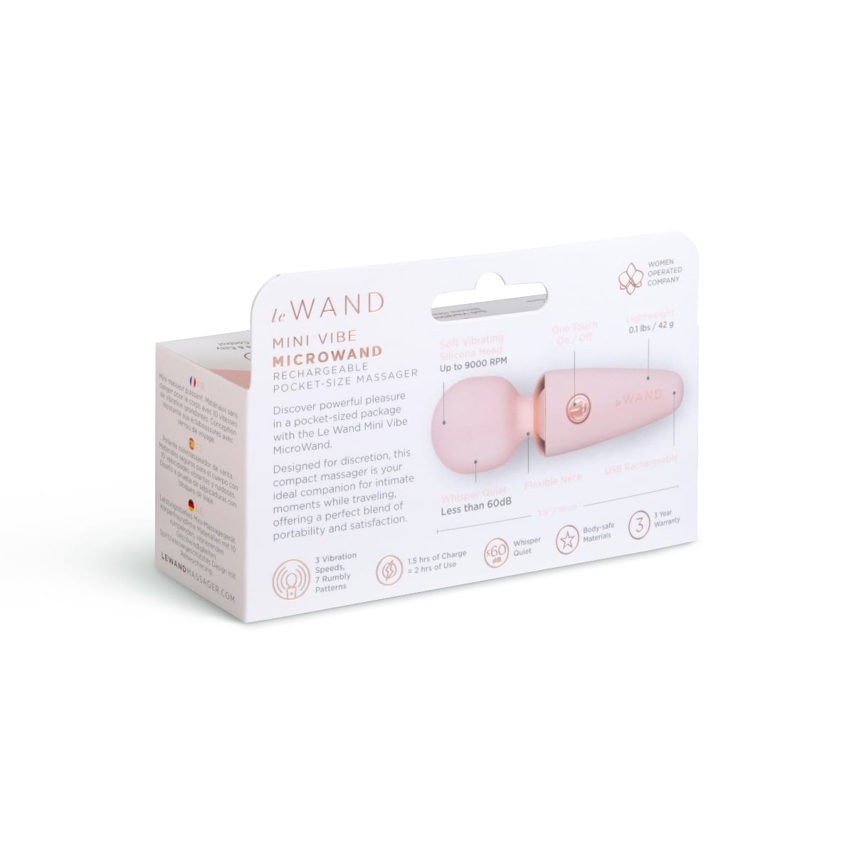 Le Wand - Mini Micro USB Rechargeable Body Wand Vibrator | Choice of 4 Colours Le Wand - For Me To Love
