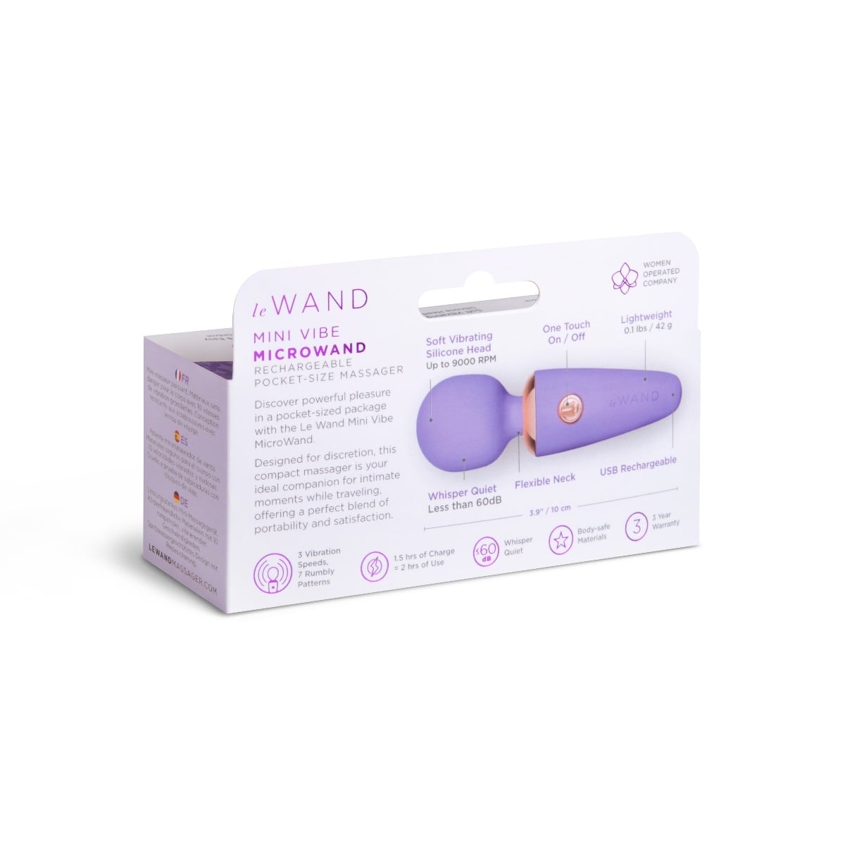 Le Wand - Mini Micro USB Rechargeable Body Wand Vibrator | Choice of 4 Colours Le Wand - For Me To Love