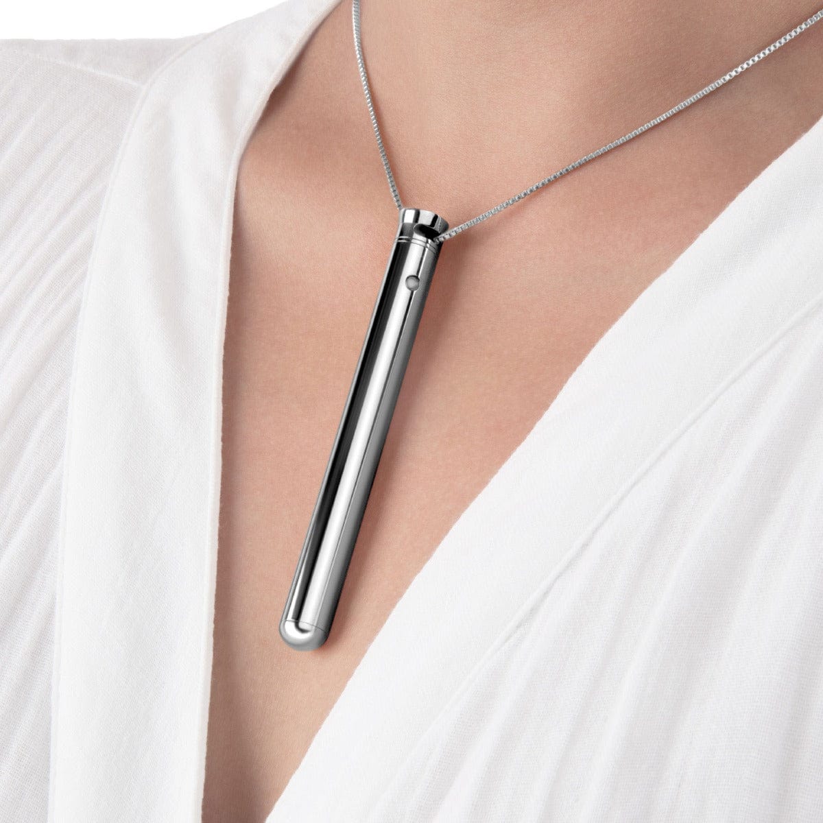 Le Wand - Necklace Vibe USB Rechargeable | Silver le wand - For Me To Love