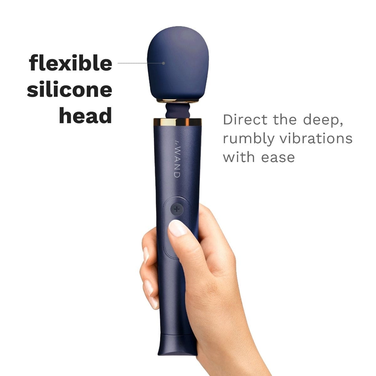 Le Wand - Petite Rechargeable Vibrating Massager Wand | Navy Le Wand - For Me To Love