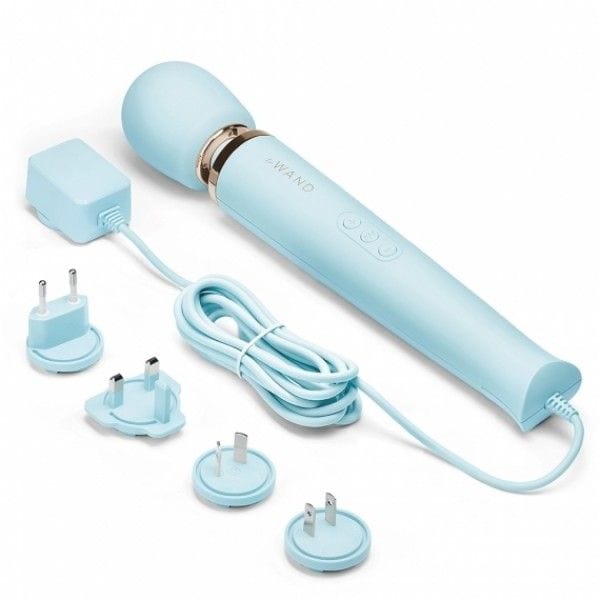 Le Wand Powerful Plug In Vibrating Massager Light Blue le wand - For Me To Love