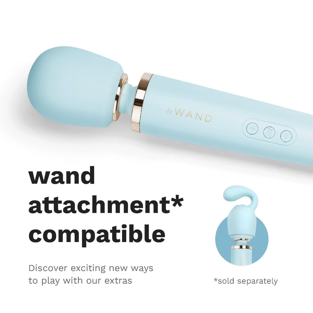 Le Wand - Powerful Plug In Vibrating Massager Wand | Light Blue Le Wand - For Me To Love