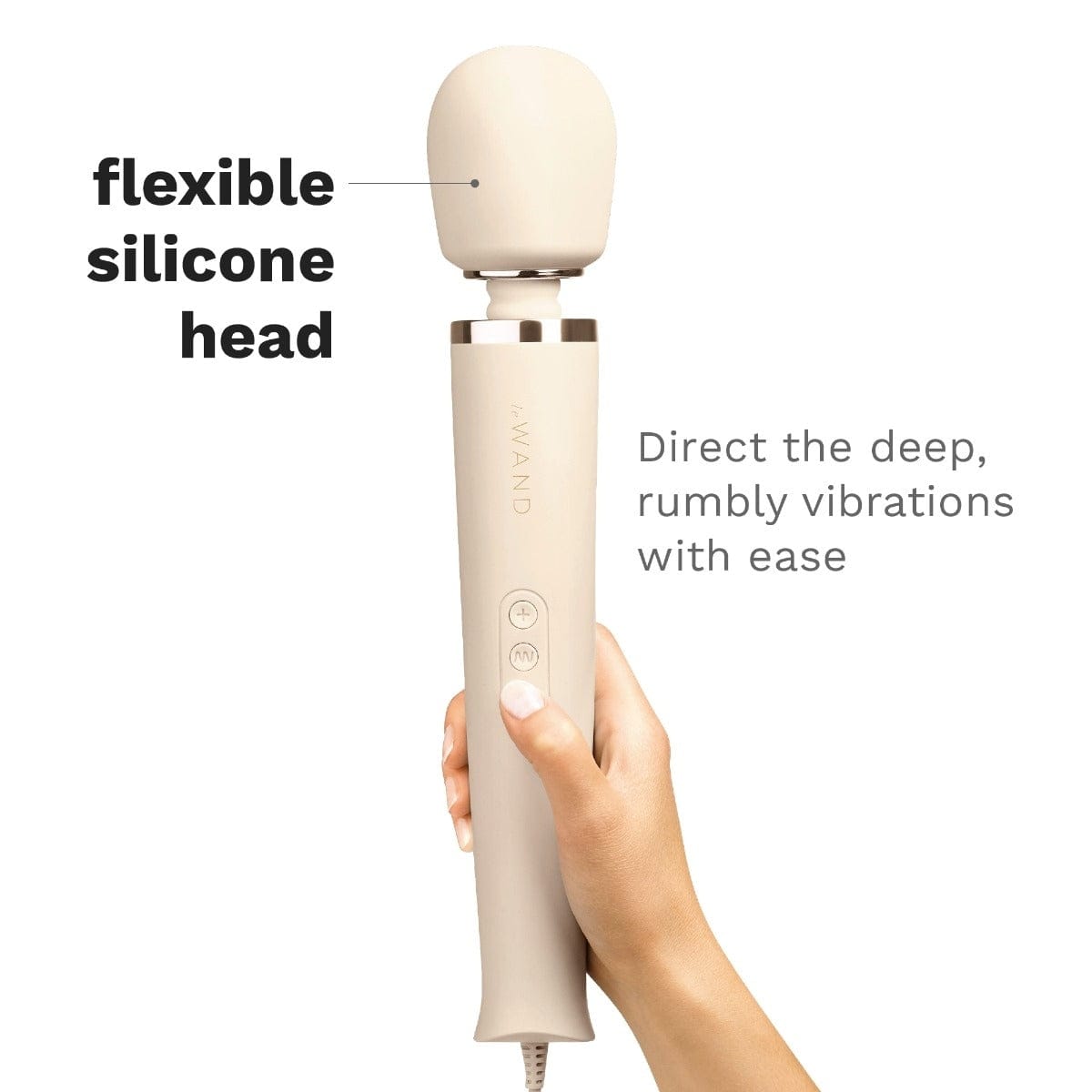 Le Wand - Powerful Plug In Vibrating Massager Wand | White Le Wand - For Me To Love