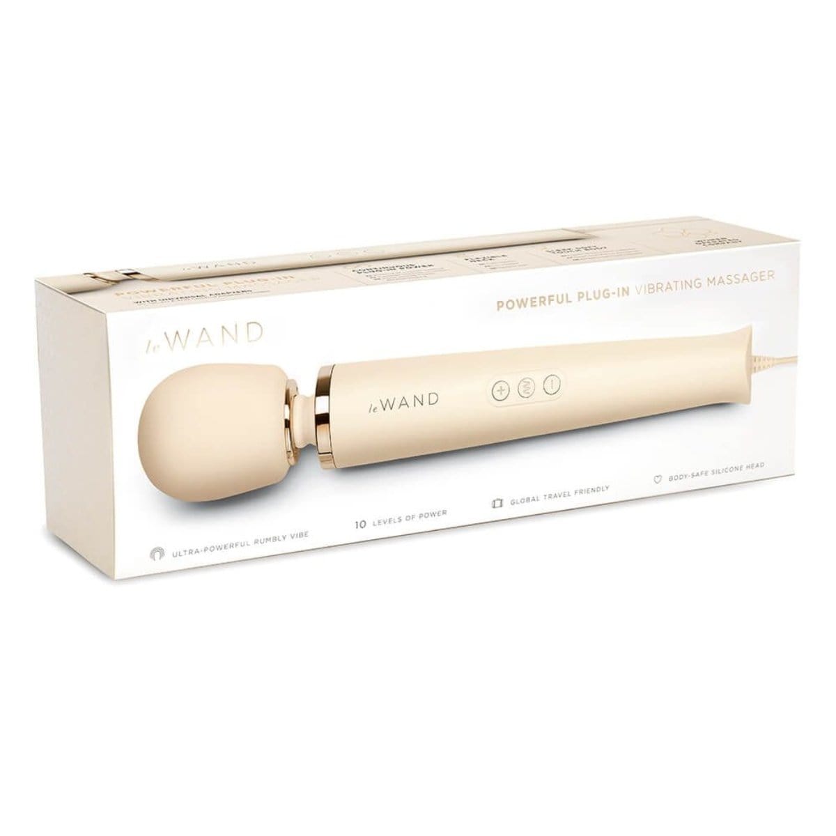 Le Wand - Powerful Plug In Vibrating Massager Wand | White Le Wand - For Me To Love