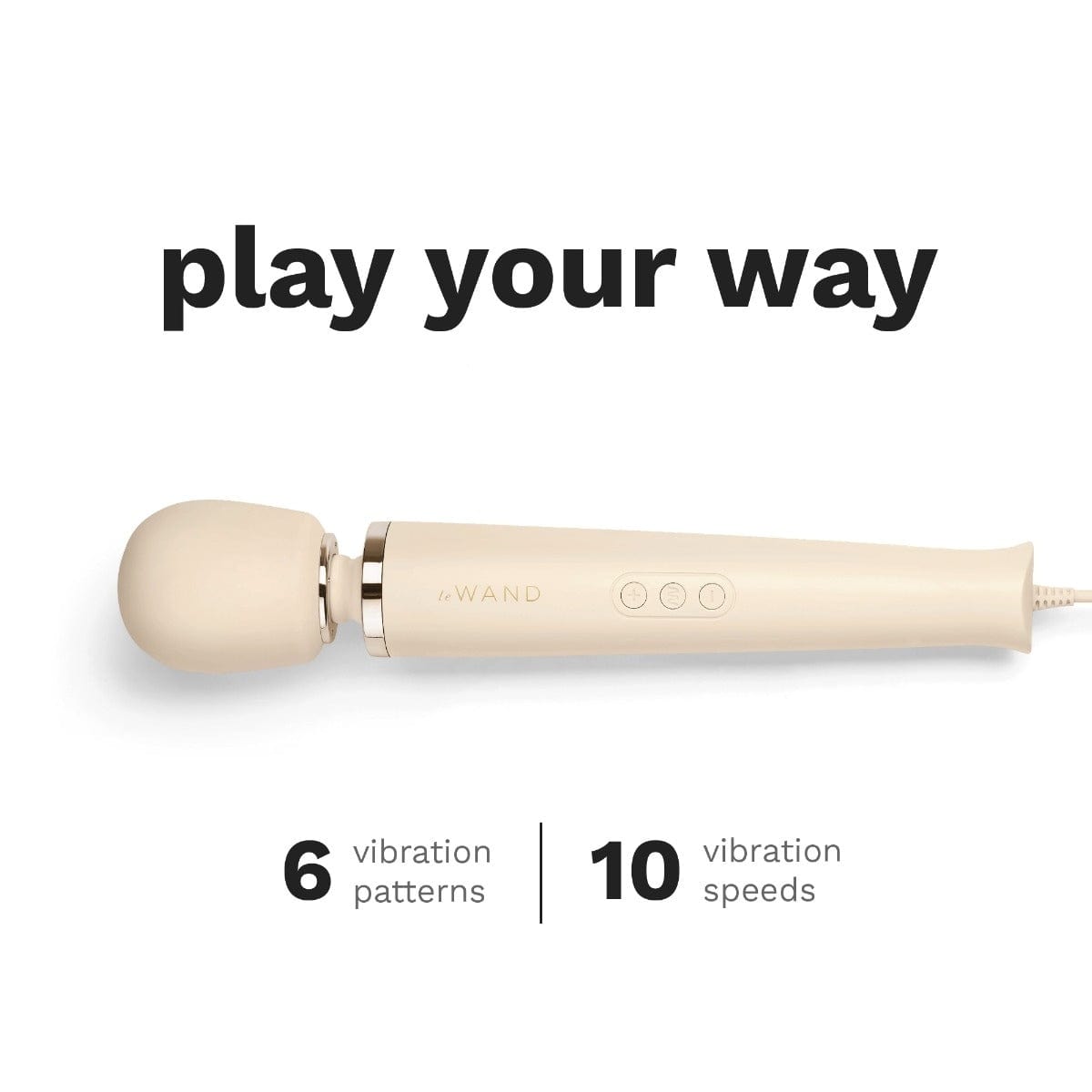 Le Wand - Powerful Plug In Vibrating Massager Wand | White Le Wand - For Me To Love