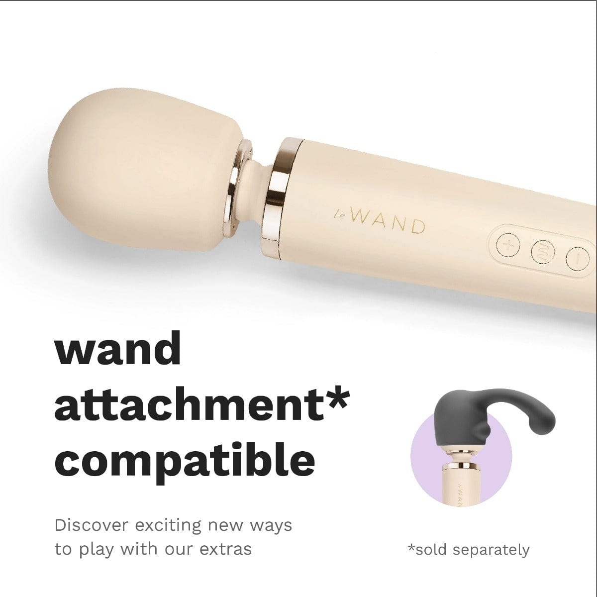 Le Wand - Powerful Plug In Vibrating Massager Wand | White Le Wand - For Me To Love