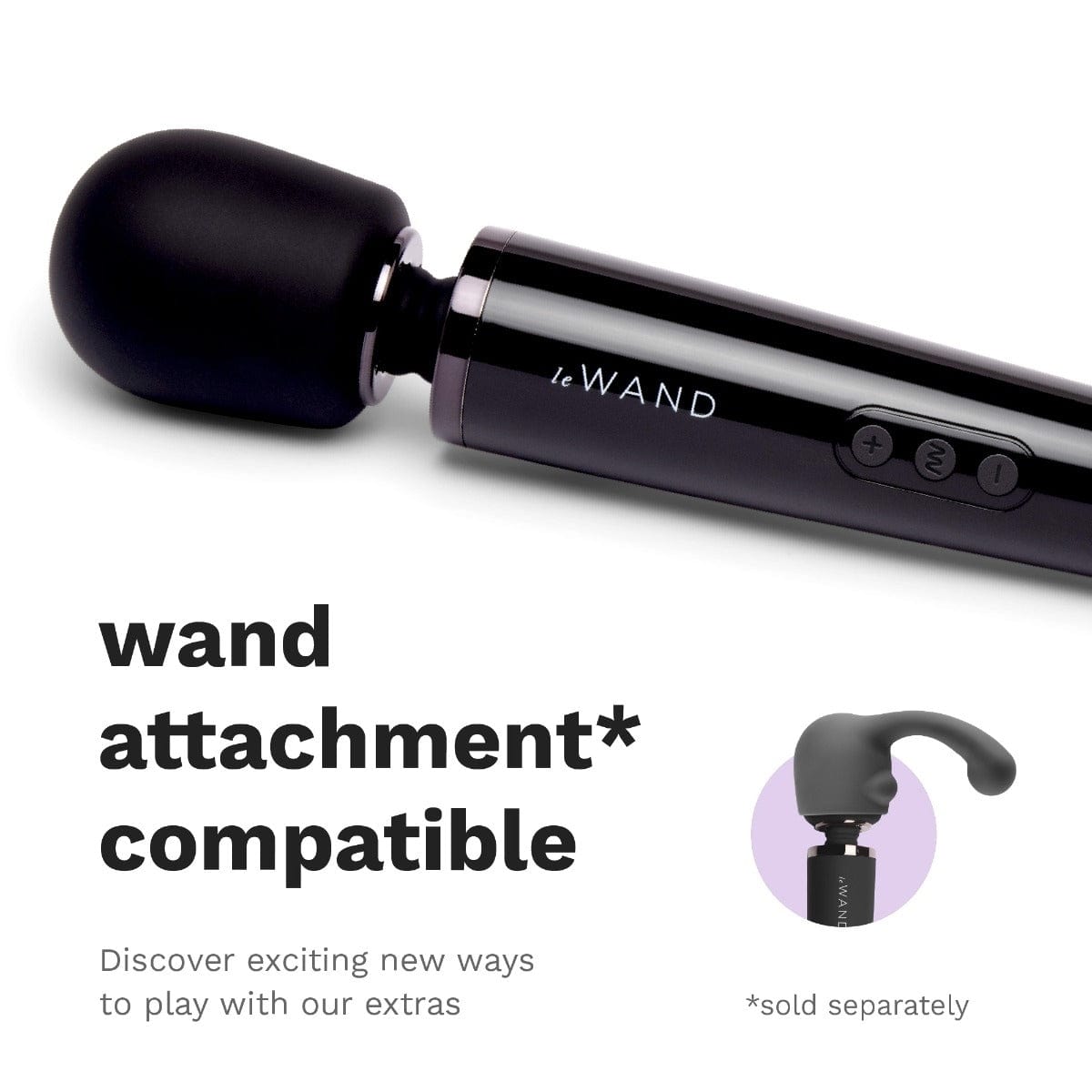 Le Wand - Powerful Plugin Massager Wand | Black Le Wand - For Me To Love