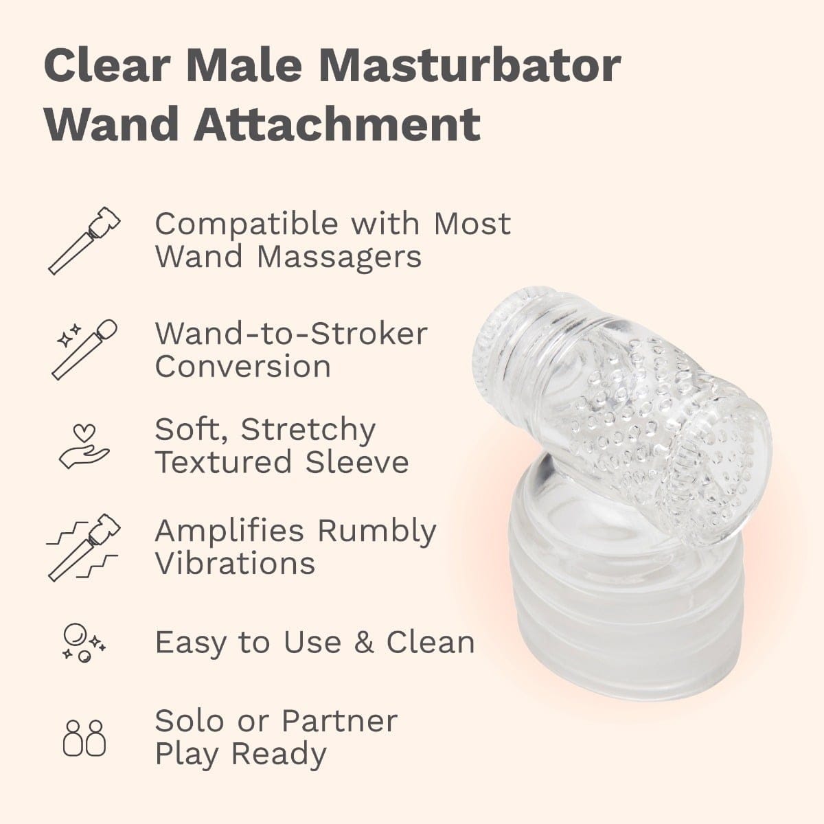 Le Wand - Slider Male Masturbator Wand Attachment | Compatible With Most Wands Le Wand - For Me To Love