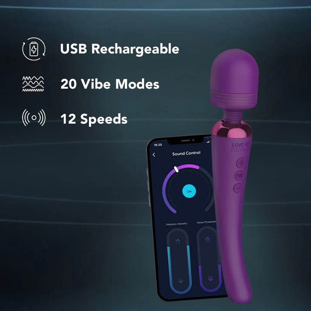 Love Distance - Grasp App Controlled Vibrating Body Wand | USB Rechargeable Love Distance - For Me To Love