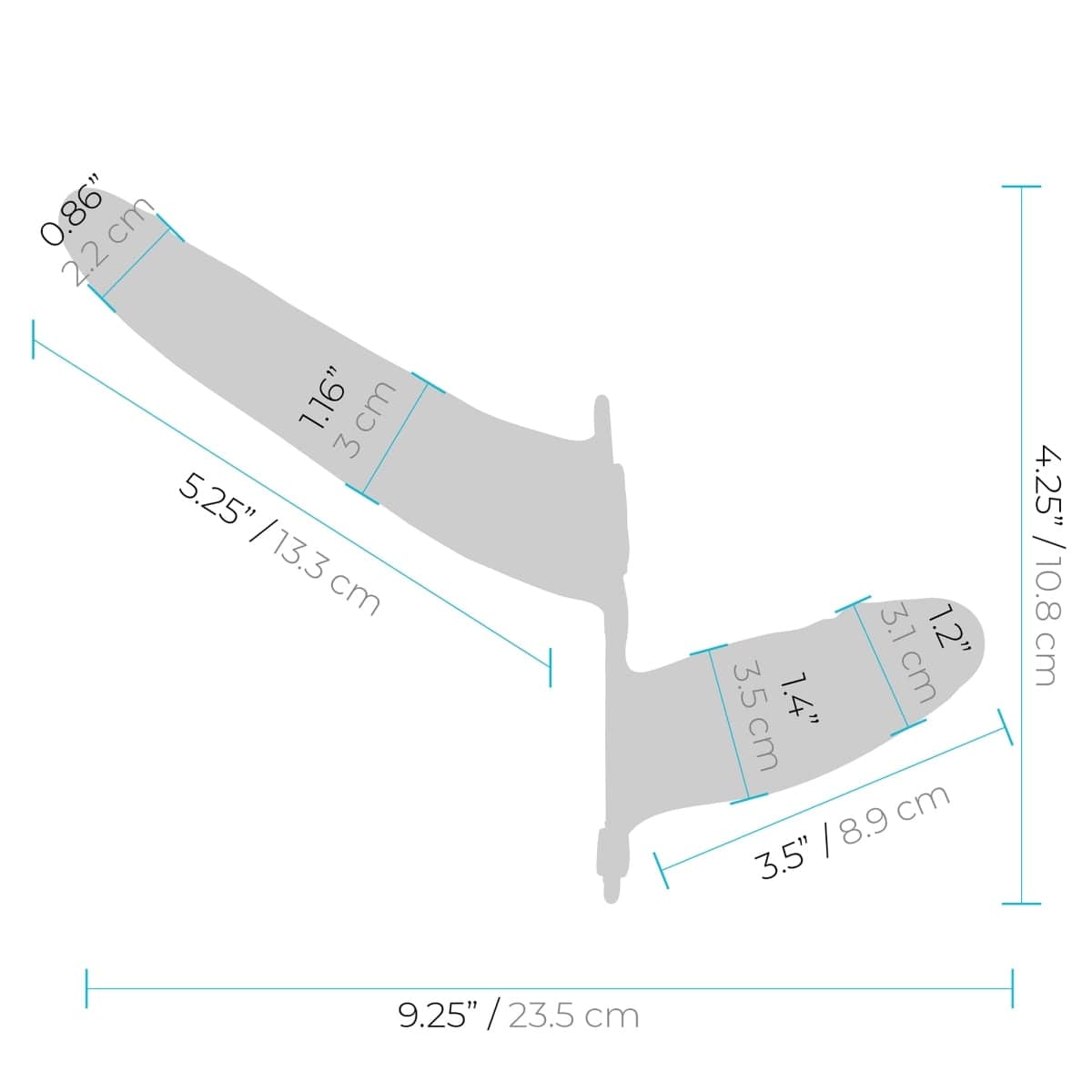 Lux Fetish - Double Pleasure Silicone Strap on Harness | Fully Adjustable Lux Fetish - For Me To Love