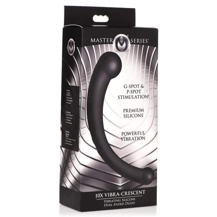 Master Series - Double Ended Vibrating Silicone G Spot Stimulator | Black Master Series - For Me To Love
