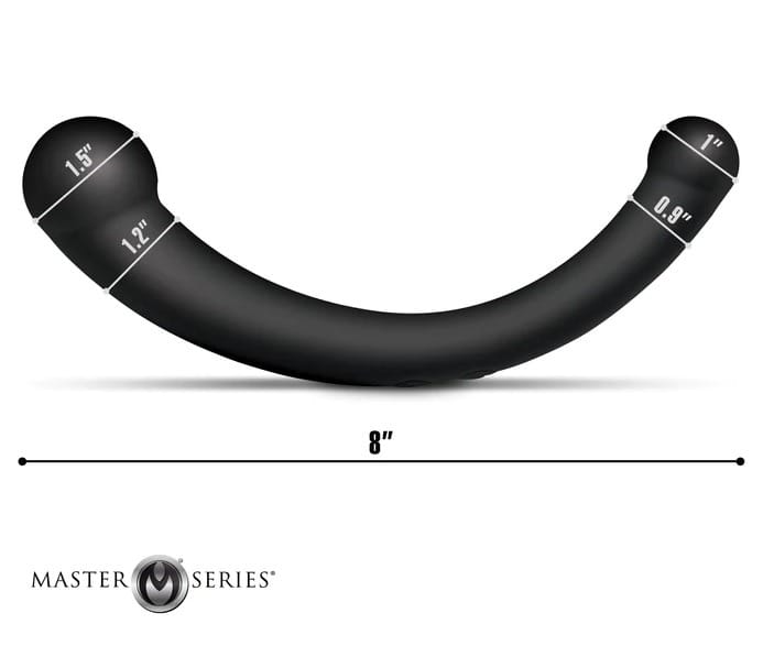 Master Series - Double Ended Vibrating Silicone G Spot Stimulator | Black Master Series - For Me To Love
