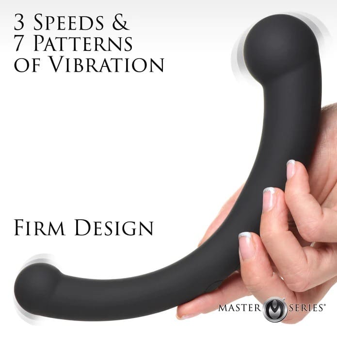 Master Series - Double Ended Vibrating Silicone G Spot Stimulator | Black Master Series - For Me To Love