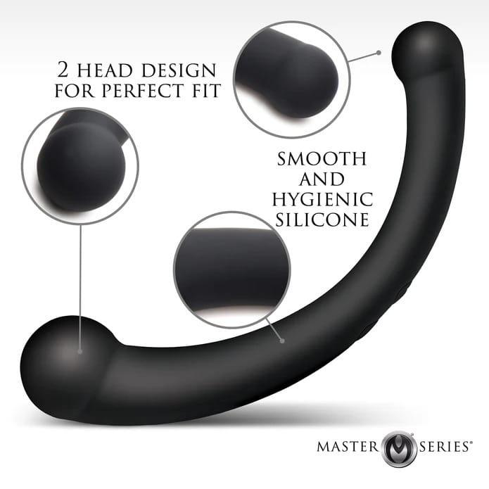Master Series - Double Ended Vibrating Silicone G Spot Stimulator | Black Master Series - For Me To Love