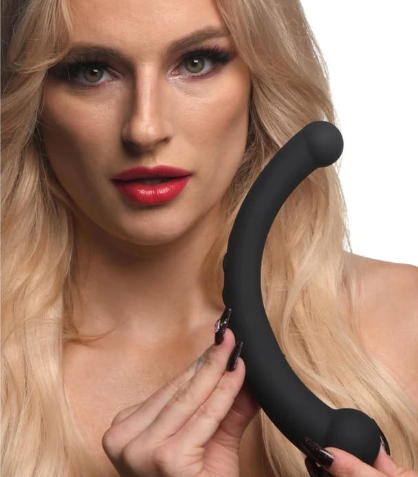 Master Series - Double Ended Vibrating Silicone G Spot Stimulator | Black Master Series - For Me To Love