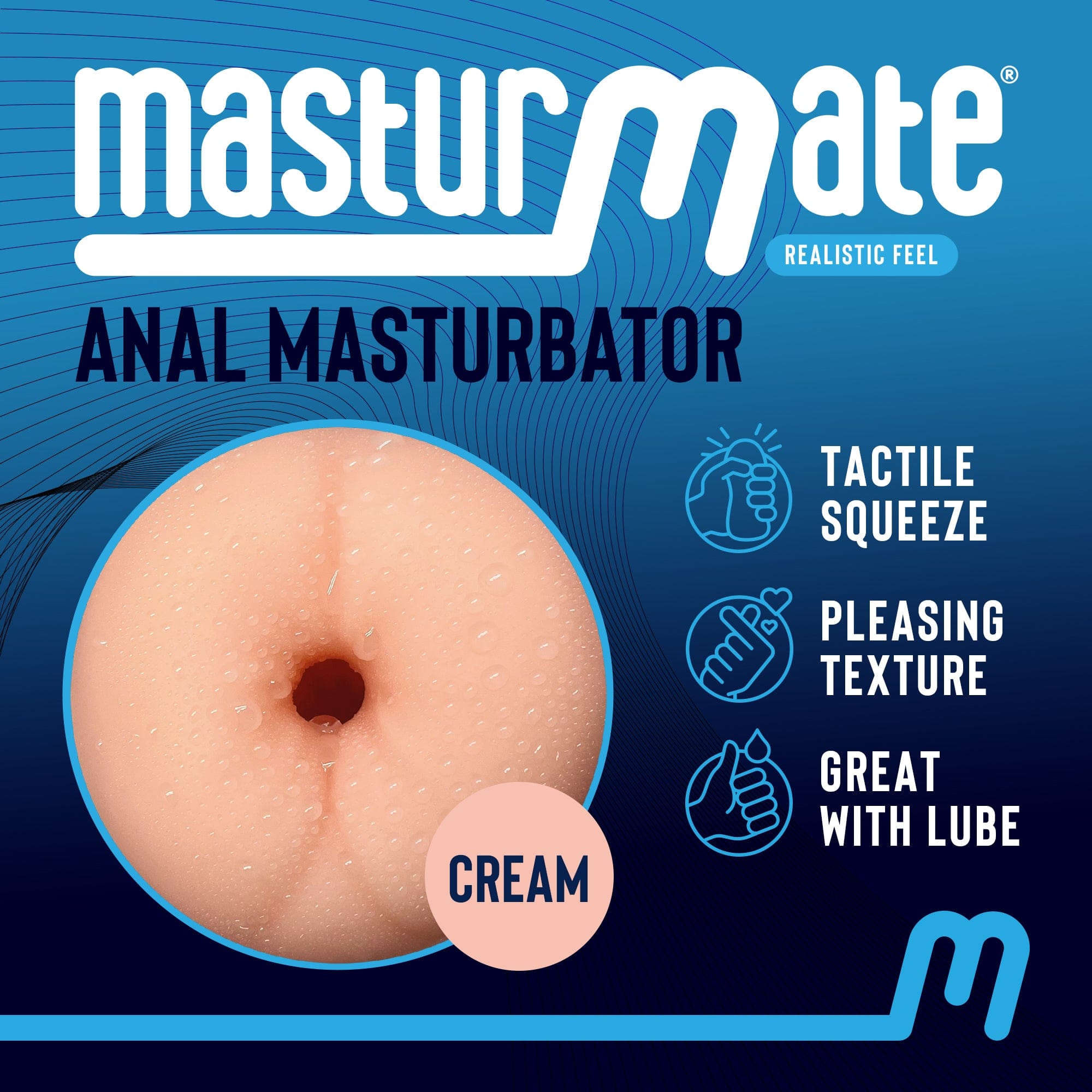 Masturmate - Butt - Realistic Feel Male Masturbator | Cream MasturMate - For Me To Love