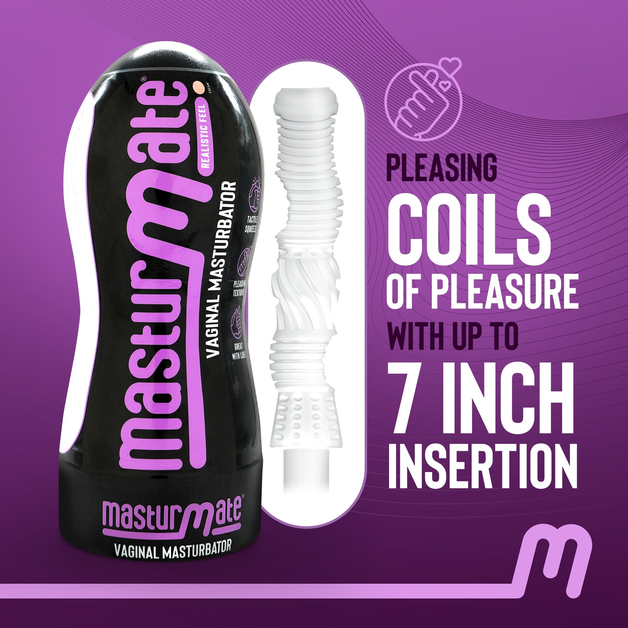 Masturmate - Vagina - Realistic Feel Male Masturbator | Cream MasturMate - For Me To Love