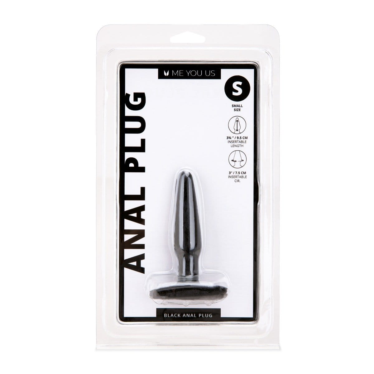 Me You Us - Classic Butt Plug Black | Choice of Small Medium Large SMALL Me You Us - For Me To Love