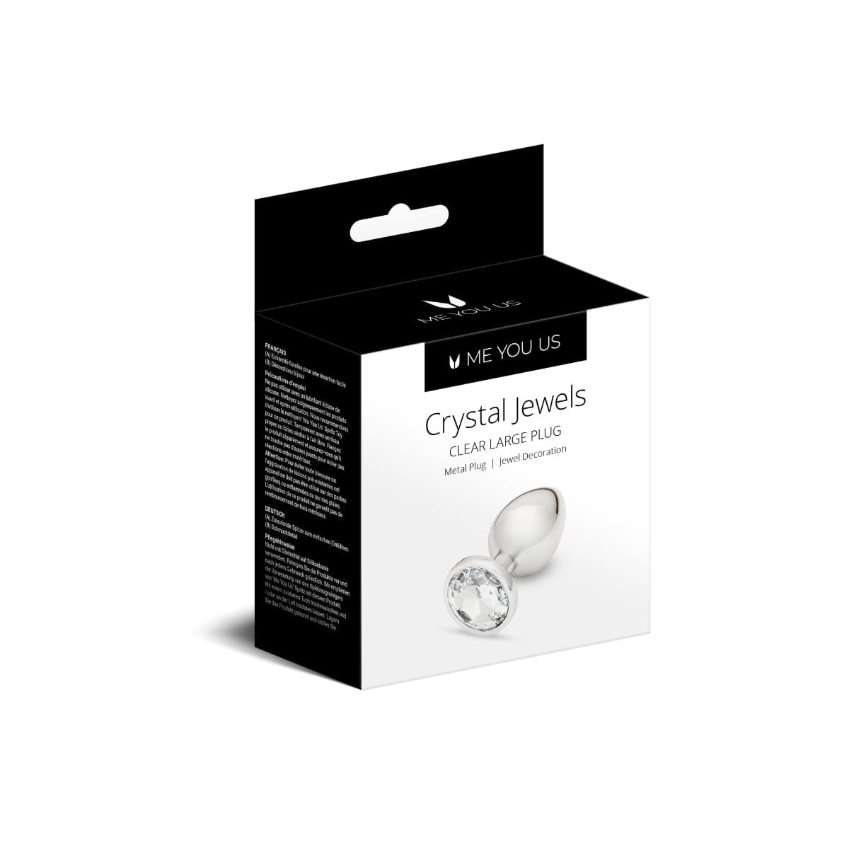 Me You Us Crystal Jewels Aluminium Butt Plug - Clear Diamond - Choice of Large or Medium Me You Us - For Me To Love