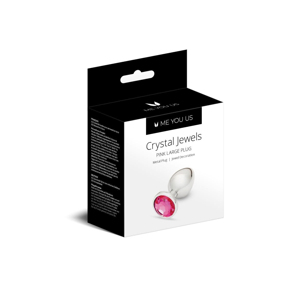 Me You Us Crystal Jewels Aluminium Butt Plug - Pink Diamond - Choice of Large or Medium Me You Us - For Me To Love