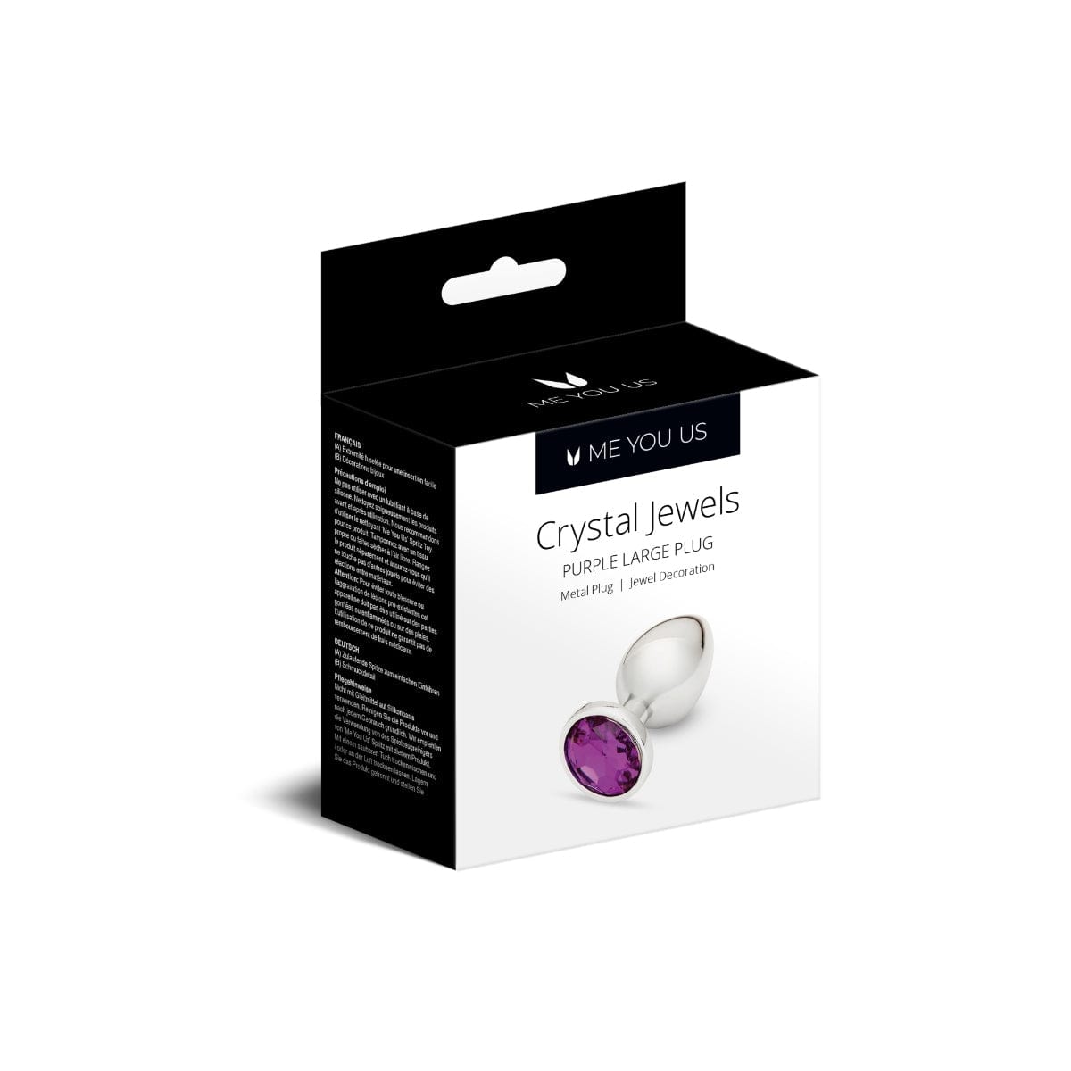 Me You Us Crystal Jewels Aluminium Butt Plug - Purple Diamond - Choice of Large or Medium Me You Us - For Me To Love