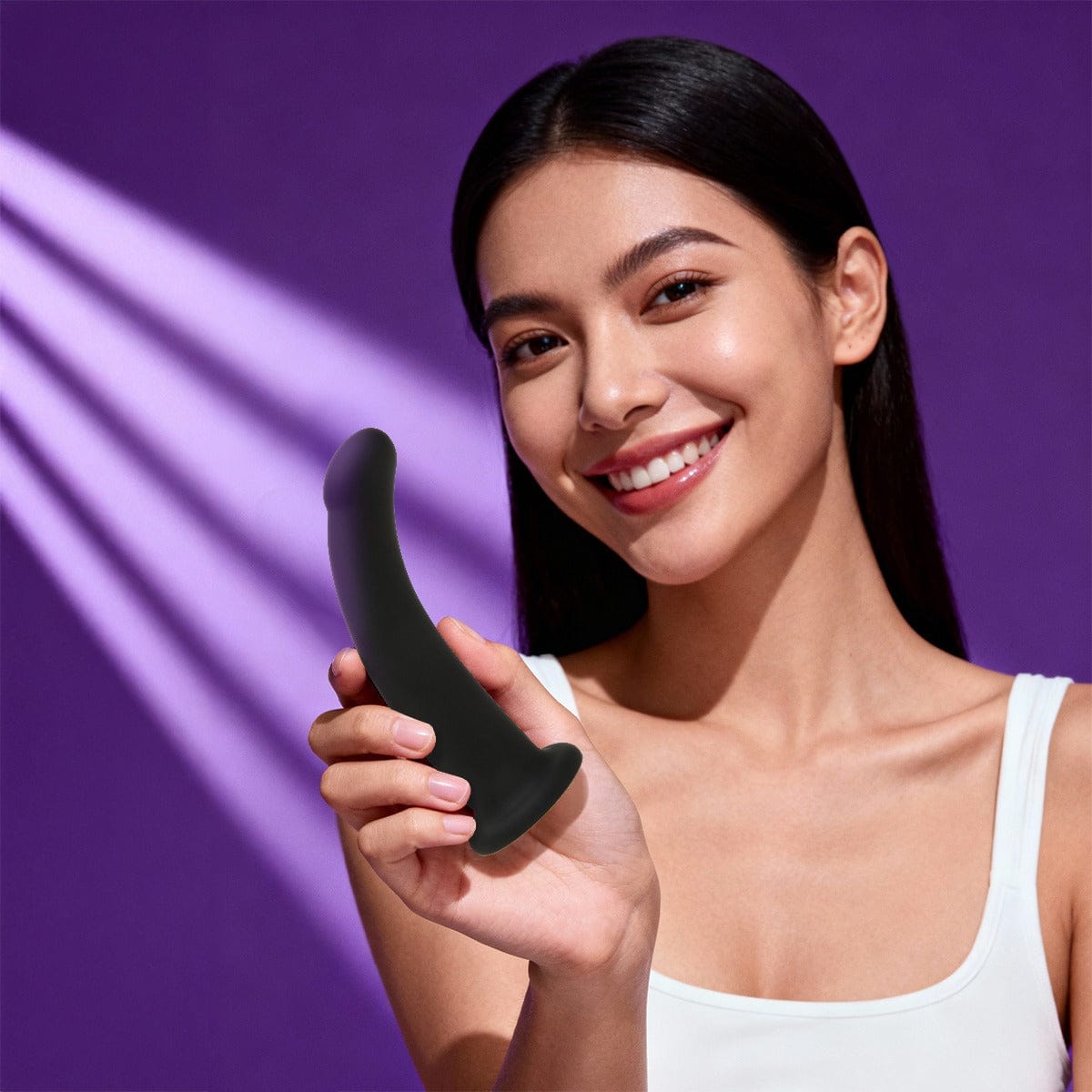 Me You Us -  Curved Silicone 6 inch Dildo | Choice of Black or Blue Me You Us - For Me To Love