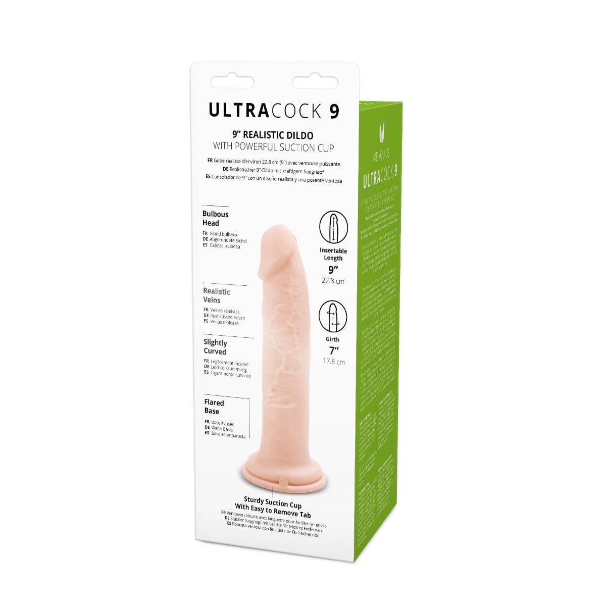Me You Us Ultra Cock 9" Realistic Dildo with Suction Cup Base - Flesh Me You Us - For Me To Love