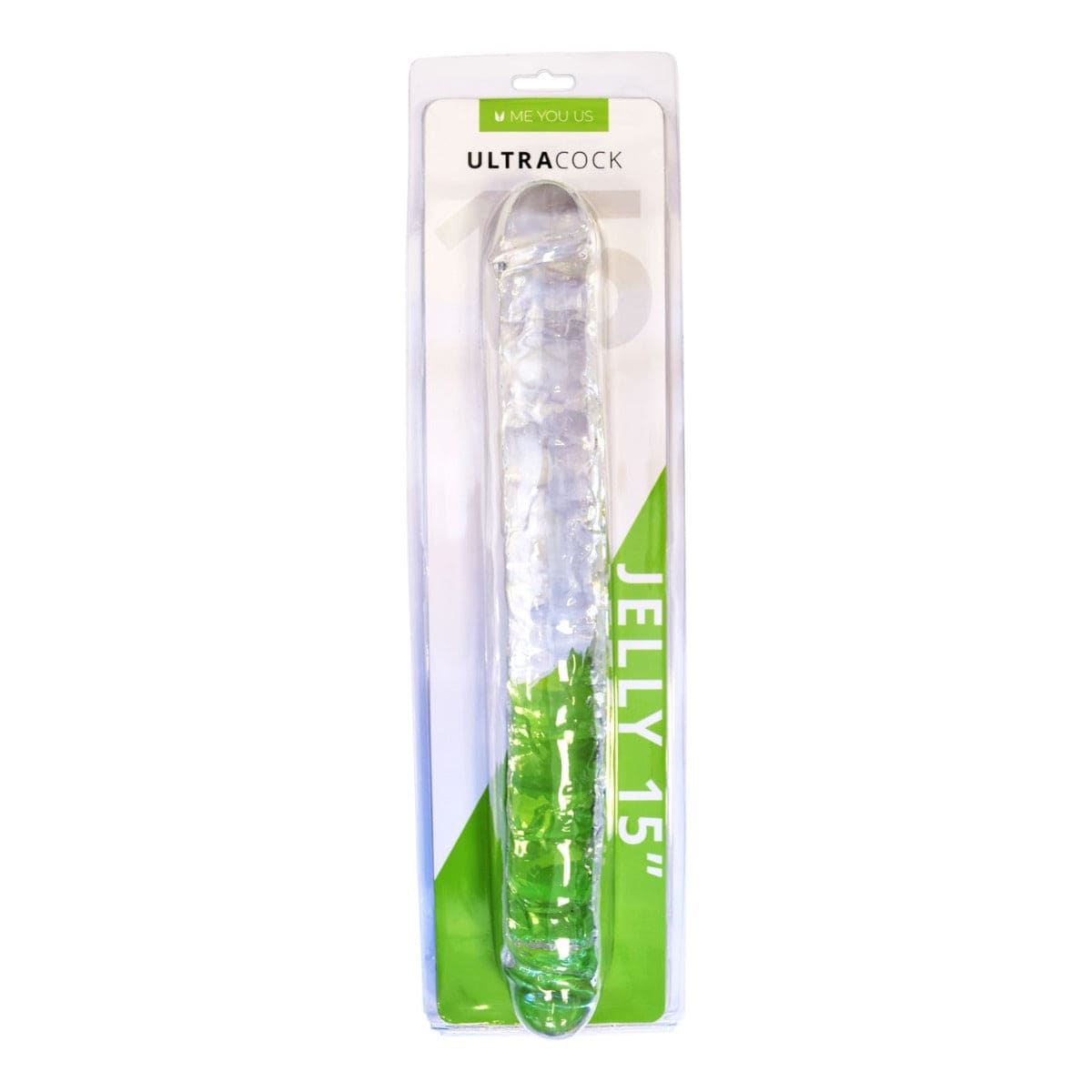 Me You Us Ultra Cock Clear Jelly Double Ended Dildo 15 inches Me You Us - For Me To Love