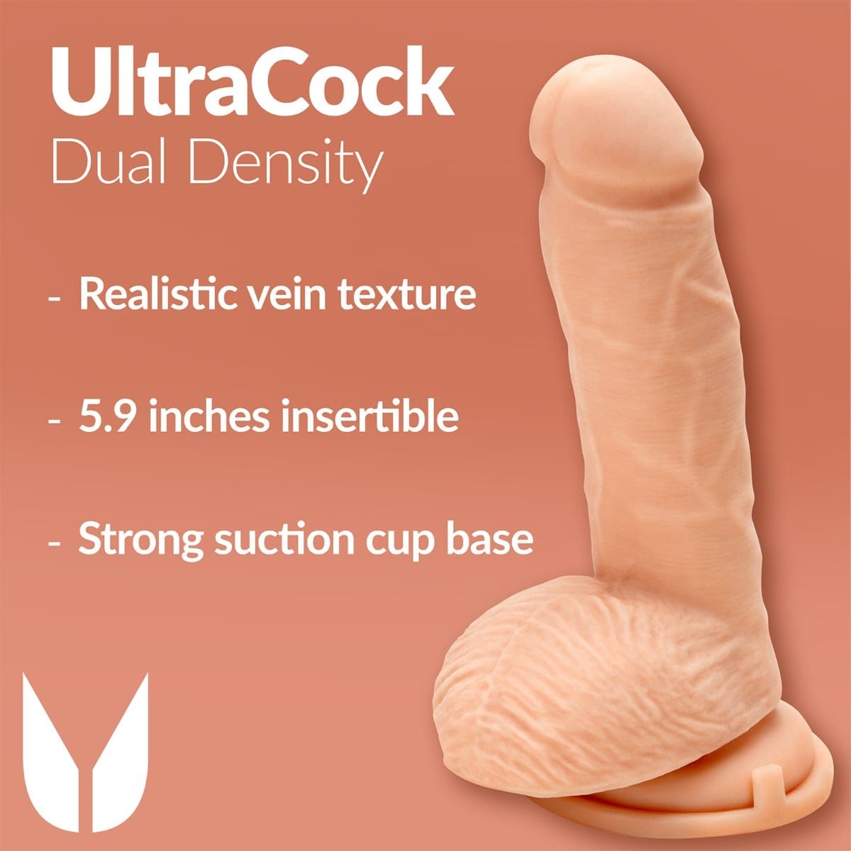 Me You Us - Ultra Cock Dual Density Dildo with Balls and Suction Cup Base | 8 inches Me You Us - For Me To Love