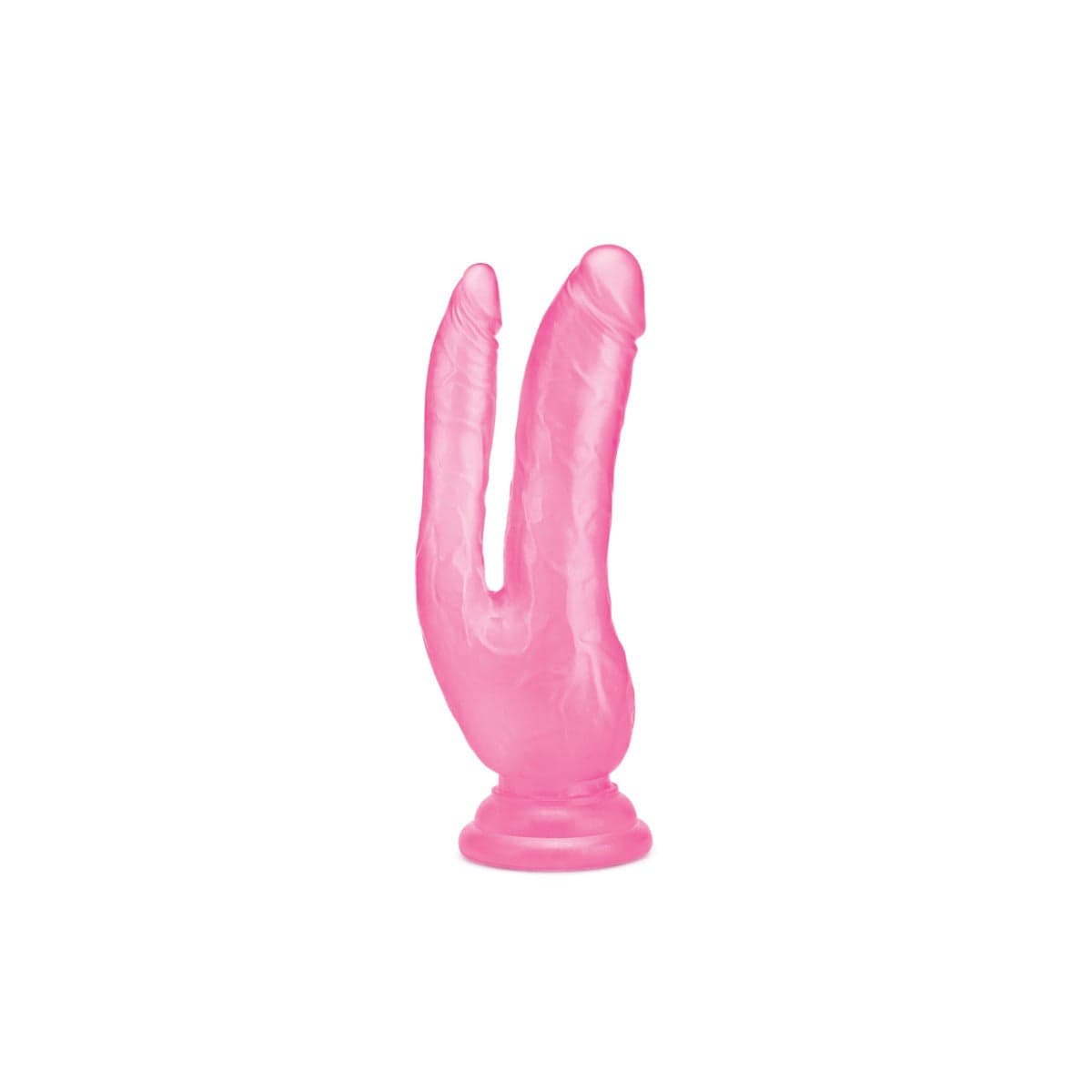 Me You Us - Ultra Cock Pink Jelly Double Penetrator Dildo with Suction Base | 8 inches Me You Us - For Me To Love