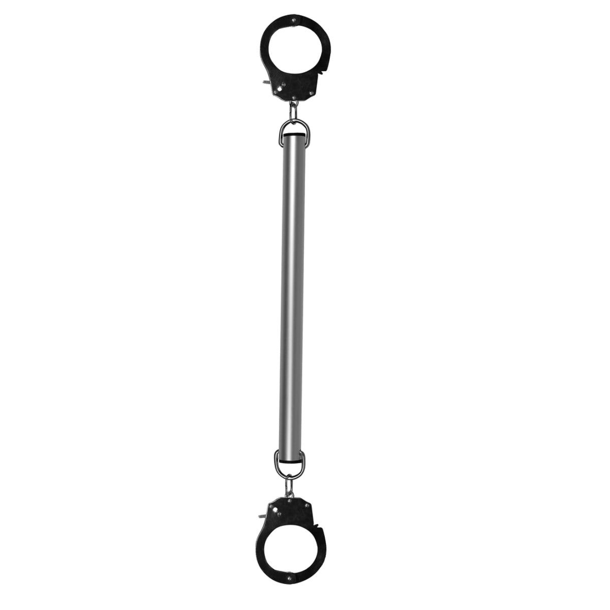 Spreader Bar with Hand or Ankle Cuffs Silver