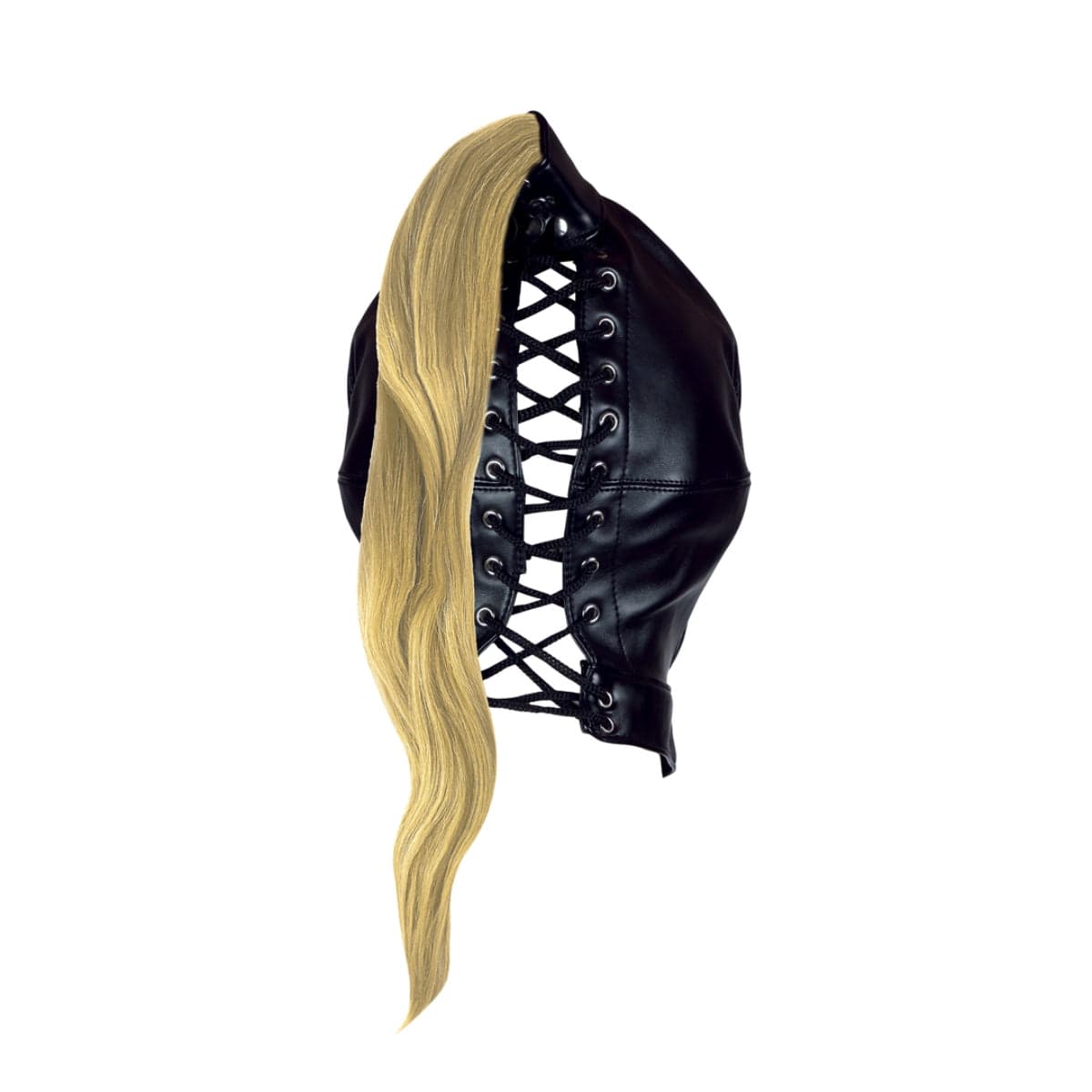Ouch Extreme - Black Full Face Mask with Blonde Ponytail Ouch Xtreme - For Me To Love
