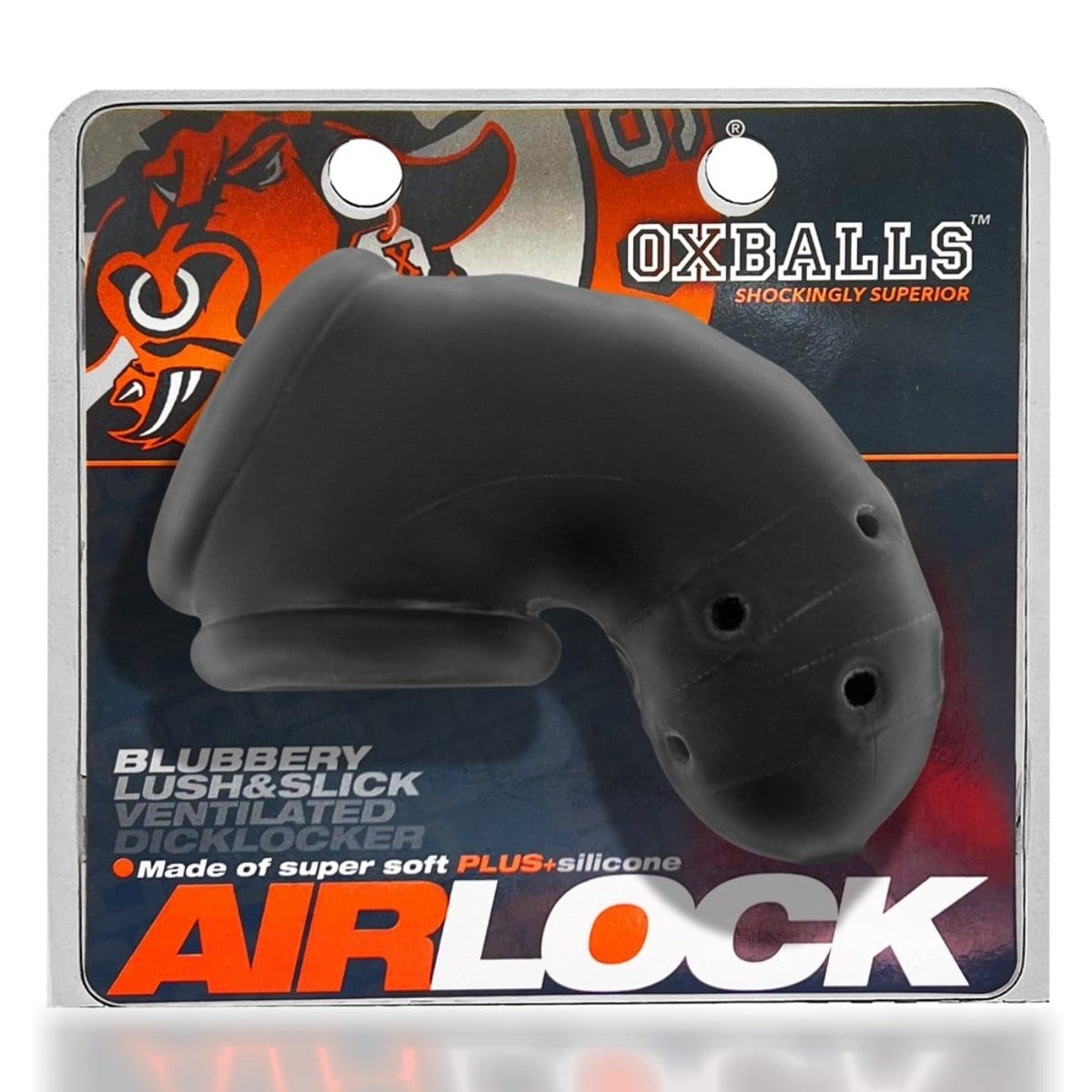 Oxballs - AIRLOCK Air-lite Silicone Vented Male chastity | BLACK ICE Oxballs - For Me To Love